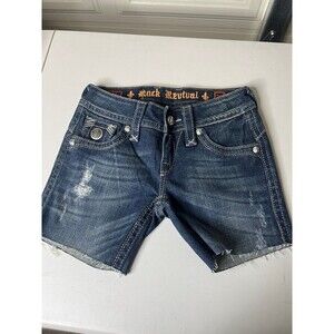 Rock Revival Blue Denim Shorts Women sz 26